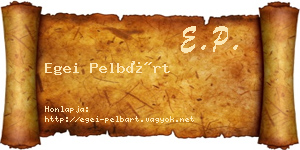 Egei Pelbárt névjegykártya